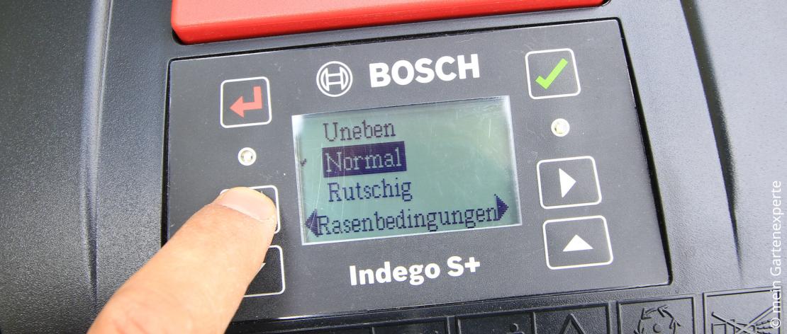 Bedienfeld vom Bosch Indego S+ 400